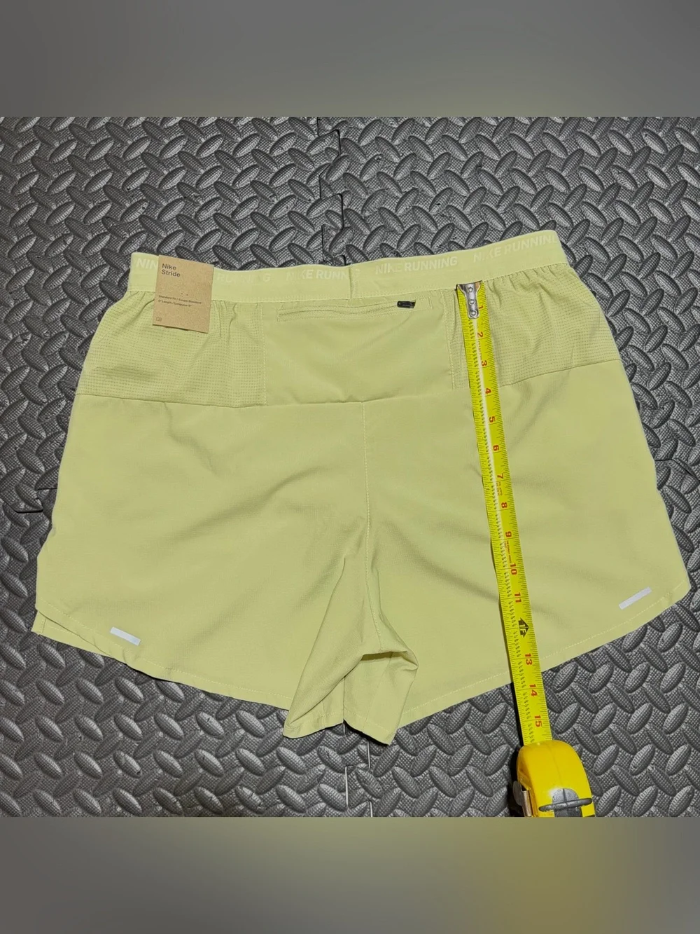 Nike Stride Running Shorts Green Woven Brief Lined 5